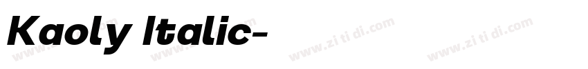 Kaoly Italic字体转换 Kaoly Italic字体转换